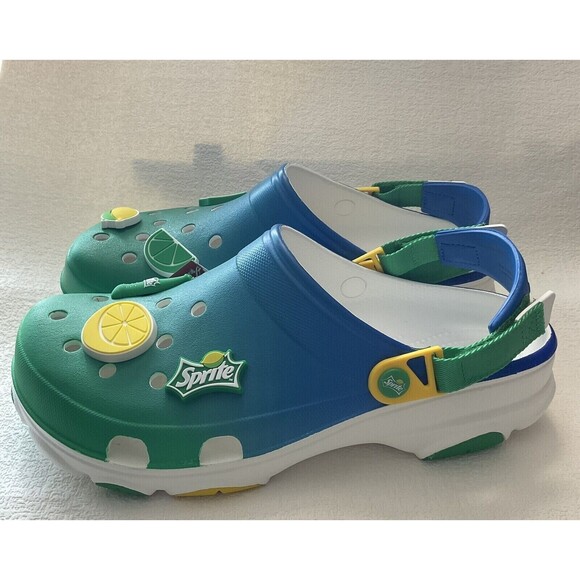 NWOB Crocs Sprite Coca-Cola All Terrain Mens Green Slip On Water Clogs Sandal 11 main image 12